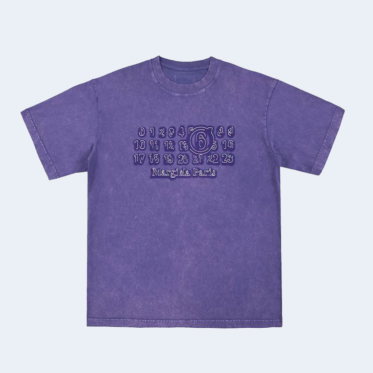 메종 마르지엘라 워시드 루즈핏 티셔츠 퍼플